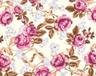 Tecido Autocolante Impermeável - Floral Rosa