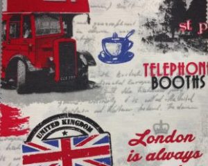 Tecido Autocolante Impermeável - Londres 001