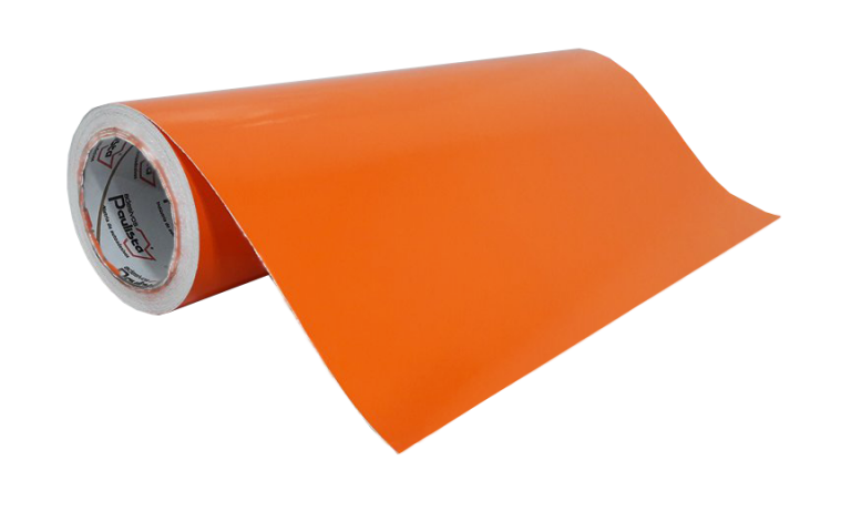 Adesivo Vinil PVC - Laranja - Alto Brilho