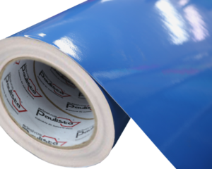 Adesivo Vinil PVC - Azul Glacial - Alto Brilho