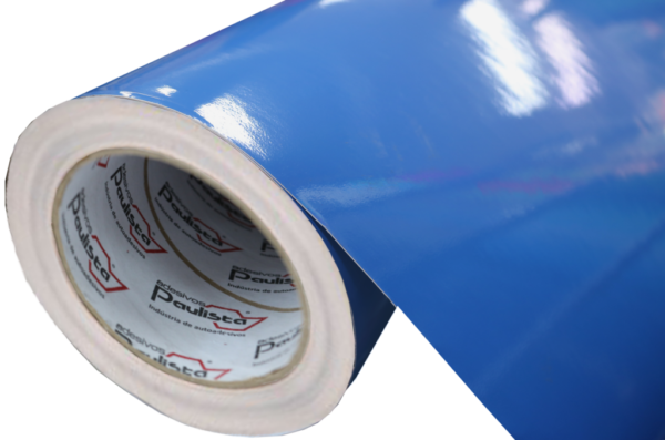 Adesivo Vinil PVC - Azul Glacial - Alto Brilho