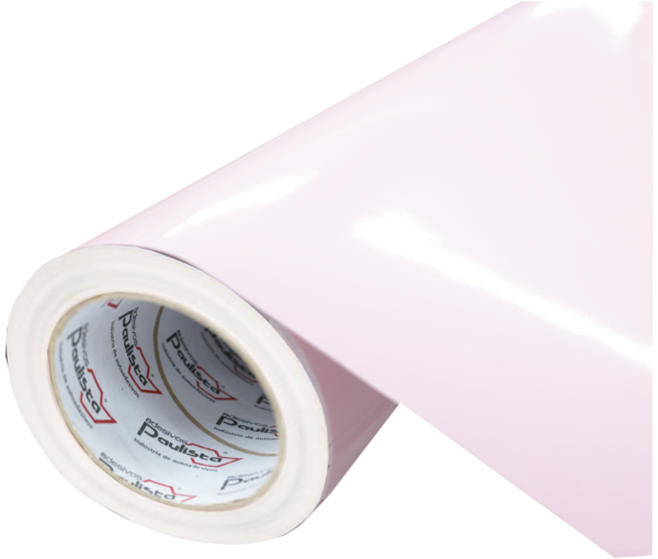 Adesivo Vinil PVC - Rosa Bebê - Alto Brilho