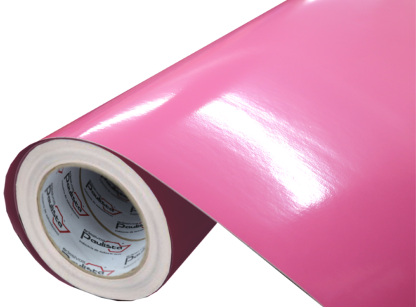 Adesivo Vinil PVC - Rosa Claro - Alto Brilho