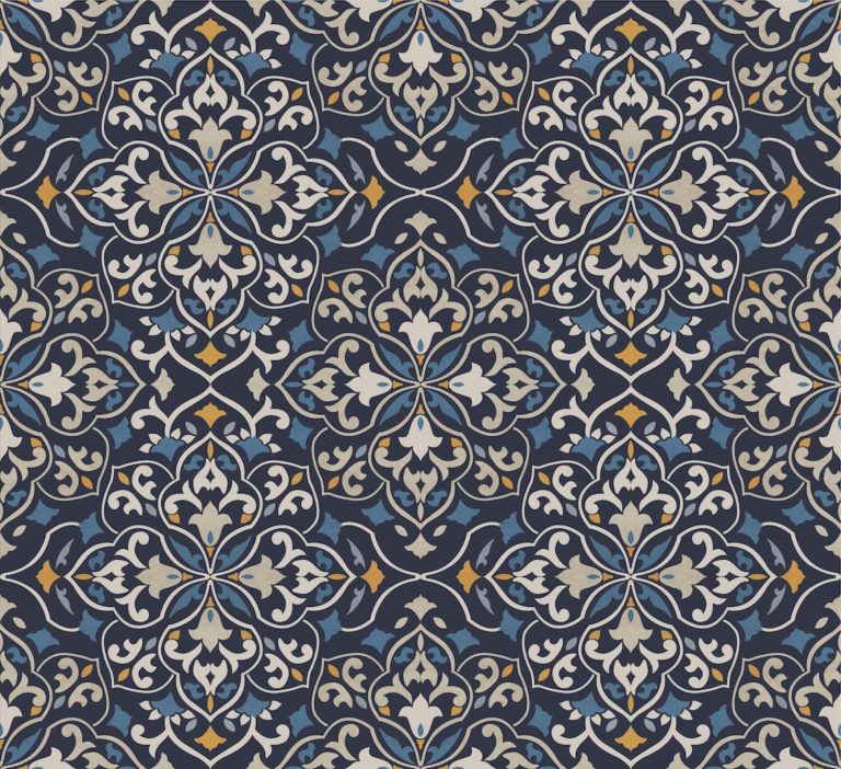 Tecido Autocolante Jacquard - Oasis Marinho