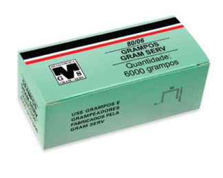 Grampos Gram Serv 80/06 caixa com 6000 unidades