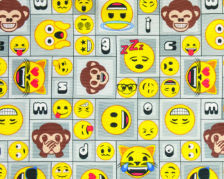 Tecido Autocolante Impermeável - Emoji 07