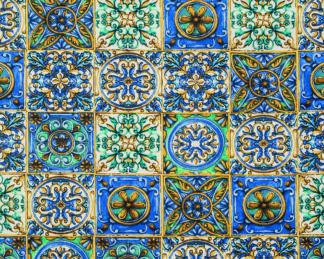 Tecido Autocolante Impermeável - Azulejo 08