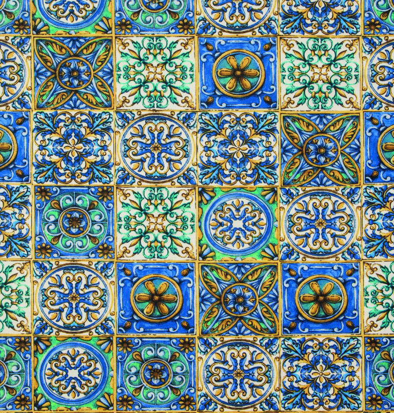 Tecido Autocolante Impermeável - Azulejo 08