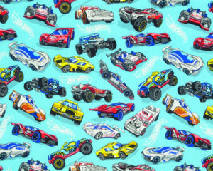 Tecido Autocolante - Hot Wheels