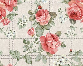 Tecido Autocolante Impermeável - Linho Floral 24