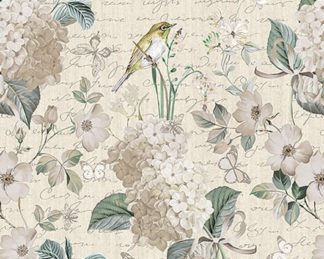 Tecido Autocolante Impermeável - Linho Floral 25