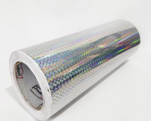 Vinil Top Holográfico Triângulo Prata